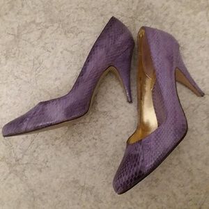 Vtg Gloria Vanderbilt Snake Skin Pumps 8 N